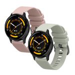 Laptop, Telefoane si Tablete - Wearables si gadgeturi - Wearables - Accesorii wearables - Set 2 curele pentru smartwatch Kwmobile pentru Garmin Venu 3, curea reglabila, silicon, roz, verde - Infinity.ro