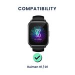 Laptop, Telefoane si Tablete - Wearables si gadgeturi - Wearables - Accesorii wearables - Set 2 curele pentru smartwatch Kwmobile pentru Ruimen H1, D1, curea reglabila, silicon, negru, albastru - Infinity.ro
