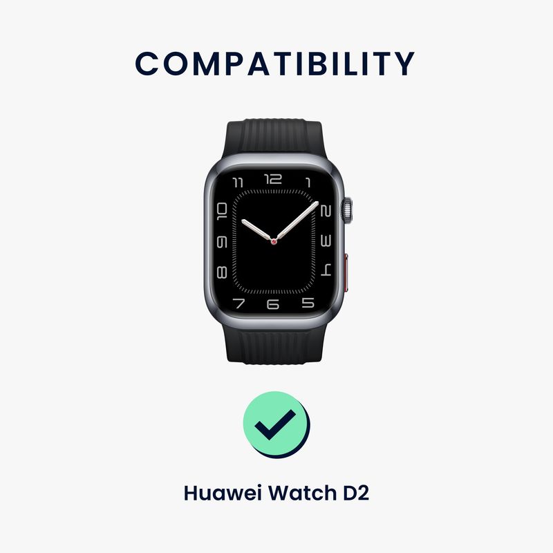 Laptop, Telefoane si Tablete - Wearables si gadgeturi - Wearables - Accesorii wearables - Set 2 curele pentru smartwatch Kwmobile pentru Huawei Watch D2, curea reglabila, nailon, negru, albastru - Infinity.ro