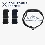 Laptop, Telefoane si Tablete - Wearables si gadgeturi - Wearables - Accesorii wearables - Set 2 curele pentru smartwatch Kwmobile pentru Huawei Watch D2, curea reglabila, nailon, negru, albastru - Infinity.ro