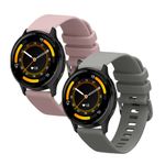 Laptop, Telefoane si Tablete - Wearables si gadgeturi - Wearables - Accesorii wearables - Set 2 curele pentru smartwatch Kwmobile pentru Garmin Venu 3, curea reglabila, silicon, gri, mov - Infinity.ro