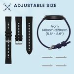 Laptop, Telefoane si Tablete - Wearables si gadgeturi - Wearables - Accesorii wearables - Set 2 curele pentru smartwatch Kwmobile pentru Ruimen H1, D1, curea reglabila, silicon, negru, albastru - Infinity.ro