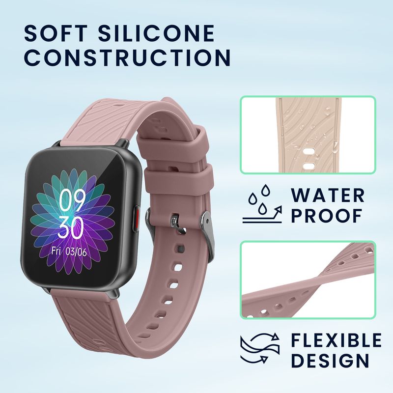 Laptop, Telefoane si Tablete - Wearables si gadgeturi - Wearables - Accesorii wearables - Set 2 curele pentru smartwatch Kwmobile pentru Ruimen H1, D1, curea reglabila, silicon, mov, roz - Infinity.ro