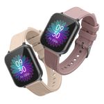 Laptop, Telefoane si Tablete - Wearables si gadgeturi - Wearables - Accesorii wearables - Set 2 curele pentru smartwatch Kwmobile pentru Ruimen H1, D1, curea reglabila, silicon, mov, roz - Infinity.ro