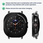 Laptop, Telefoane si Tablete - Wearables si gadgeturi - Wearables - Accesorii wearables - Set 2 huse smartwatch Kwmobile pentru Samsung Galaxy Watch 8 Classic (46 mm), sticla temperata, plastic, negru, argintiu - Infinity.ro