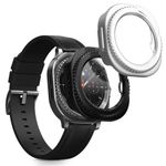Laptop, Telefoane si Tablete - Wearables si gadgeturi - Wearables - Accesorii wearables - Set 2 huse smartwatch Kwmobile pentru Samsung Galaxy Watch 8 Classic (46 mm), sticla temperata, plastic, negru, argintiu - Infinity.ro