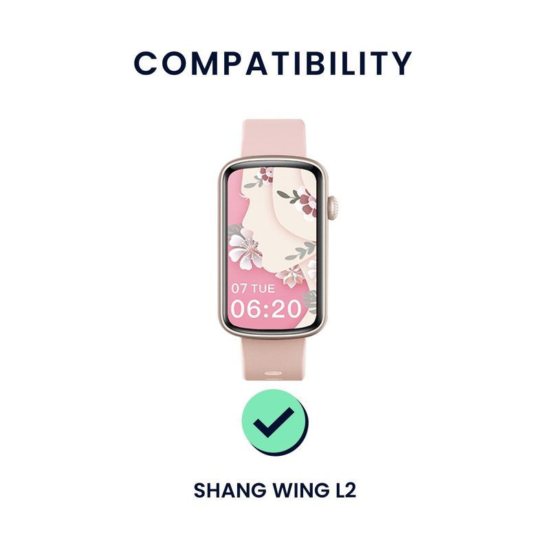 Laptop, Telefoane si Tablete - Wearables si gadgeturi - Wearables - Accesorii wearables - Set 2 curele pentru smartwatch Kwmobile pentru SHANG WING L2, curea reglabila, silicon, negru, albastru - Infinity.ro