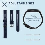 Laptop, Telefoane si Tablete - Wearables si gadgeturi - Wearables - Accesorii wearables - Set 2 curele pentru smartwatch Kwmobile pentru SHANG WING L2, curea reglabila, silicon, negru, albastru - Infinity.ro