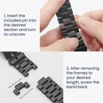 Laptop, Telefoane si Tablete - Wearables si gadgeturi - Wearables - Accesorii wearables - Curea smartwatch Kwmobile pentru Samsung Galaxy Watch 8, Galaxy Watch 8 Classic 46 mm, reglabila, otel inoxidabil, negru - Infinity.ro