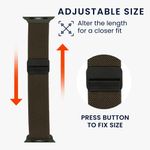 Laptop, Telefoane si Tablete - Wearables si gadgeturi - Wearables - Accesorii wearables - Curea pentru smartwatch Kwmobile pentru Apple Watch SE 44 mm, Watch Series 3-9 44 mm, inchidere magnetica, nailon, verde - Infinity.ro