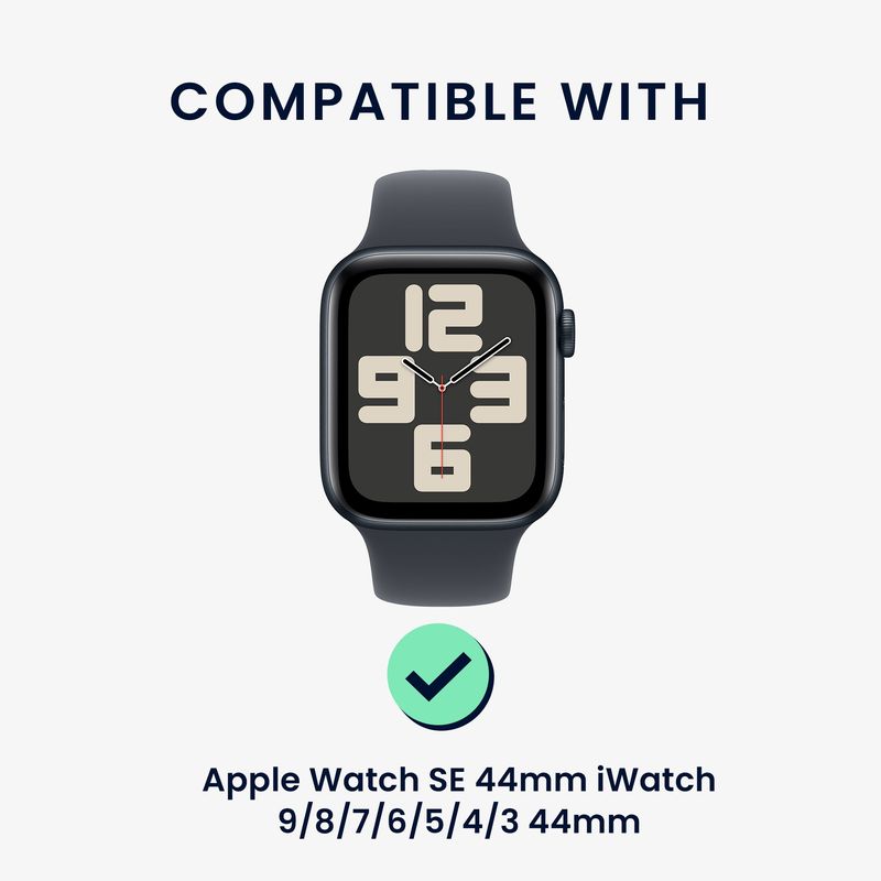 Laptop, Telefoane si Tablete - Wearables si gadgeturi - Wearables - Accesorii wearables - Curea pentru smartwatch Kwmobile pentru Apple Watch SE 44 mm, Watch Series 3-9 44 mm, inchidere magnetica, nailon, verde - Infinity.ro