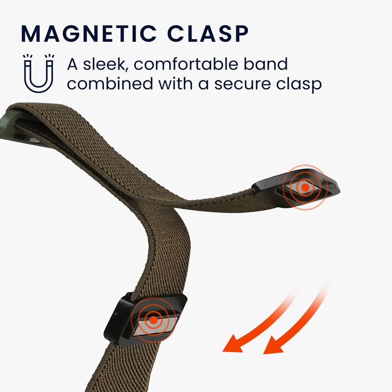 Laptop, Telefoane si Tablete - Wearables si gadgeturi - Wearables - Accesorii wearables - Curea pentru smartwatch Kwmobile pentru Apple Watch SE 44 mm, Watch Series 3-9 44 mm, inchidere magnetica, nailon, verde - Infinity.ro