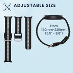 Laptop, Telefoane si Tablete - Wearables si gadgeturi - Wearables - Accesorii wearables - Set 2 curele smartwatch Kwmobile pentru Samsung Galaxy Watch 8, silicon, negru, gri, negru, portocaliu - Infinity.ro