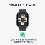 Laptop, Telefoane si Tablete - Wearables si gadgeturi - Wearables - Accesorii wearables - Curea pentru smartwatch Kwmobile pentru Apple Watch SE 40 mm, Watch Series 3-9 40 mm, inchidere magnetica, nailon, bej - Infinity.ro