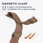 Laptop, Telefoane si Tablete - Wearables si gadgeturi - Wearables - Accesorii wearables - Curea pentru smartwatch Kwmobile pentru Apple Watch SE 40 mm, Watch Series 3-9 40 mm, inchidere magnetica, nailon, bej - Infinity.ro
