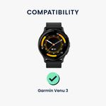 Laptop, Telefoane si Tablete - Wearables si gadgeturi - Wearables - Accesorii wearables - Set 2 folii de protectie pentru smartwatch Kwmobile pentru Garmin Venu 3, anti-amprenta, PET, transparent - Infinity.ro