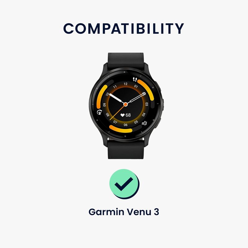 Laptop, Telefoane si Tablete - Wearables si gadgeturi - Wearables - Accesorii wearables - Set 2 folii de protectie pentru smartwatch Kwmobile pentru Garmin Venu 3, anti-amprenta, PET, transparent - Infinity.ro