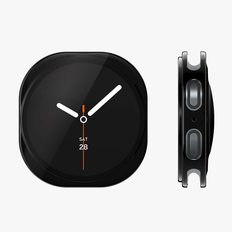 Laptop, Telefoane si Tablete - Wearables si gadgeturi - Wearables - Accesorii wearables - Set 2 huse smartwatch Kwmobile pentru Samsung Galaxy Watch 8 (40 mm), antizgarieturi, flexibil, silicon, negru, argintiu - Infinity.ro