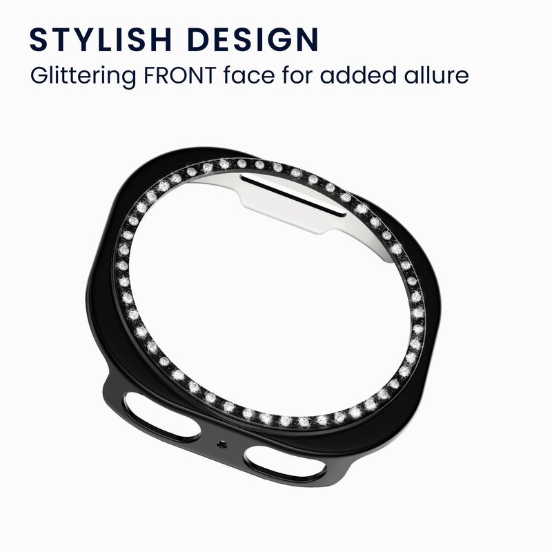 Laptop, Telefoane si Tablete - Wearables si gadgeturi - Wearables - Accesorii wearables - Set 2 rame pentru smartwatch Kwmobile pentru Samsung Galaxy Watch 8 (40 mm), antizgarieturi, plastic, negru, argintiu - Infinity.ro