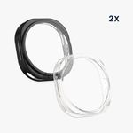 Laptop, Telefoane si Tablete - Wearables si gadgeturi - Wearables - Accesorii wearables - Set 2 rame pentru smartwatch Kwmobile pentru Samsung Galaxy Watch 8 (40 mm), antizgarieturi, plastic, negru, argintiu - Infinity.ro