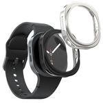Laptop, Telefoane si Tablete - Wearables si gadgeturi - Wearables - Accesorii wearables - Set 2 huse smartwatch Kwmobile pentru Samsung Galaxy Watch 8 (40 mm), antizgarieturi, flexibil, silicon, negru, argintiu - Infinity.ro