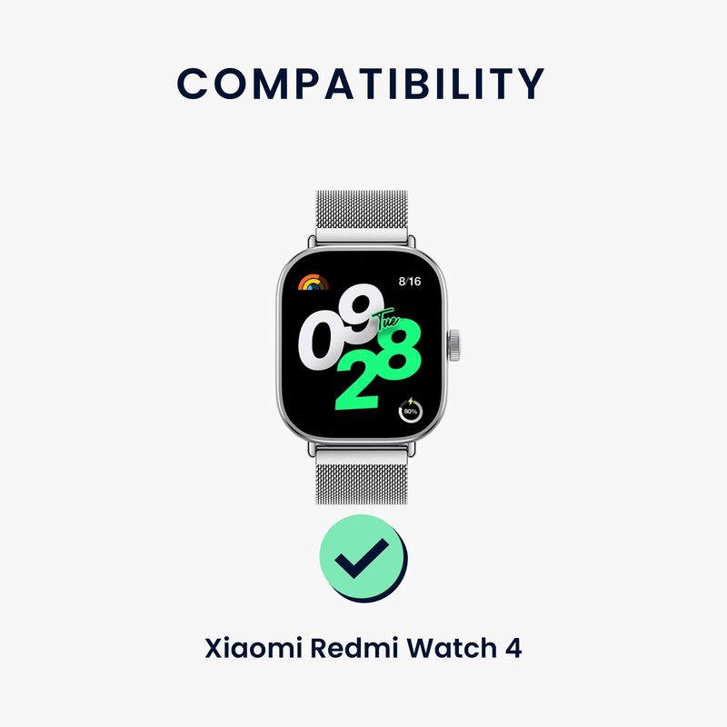 Laptop, Telefoane si Tablete - Wearables si gadgeturi - Wearables - Accesorii wearables - Set 2 curele pentru smartwatch Kwmobile pentru Xiaomi Redmi Watch 4, protectie la zgarieturi, silicon, multicolor - Infinity.ro
