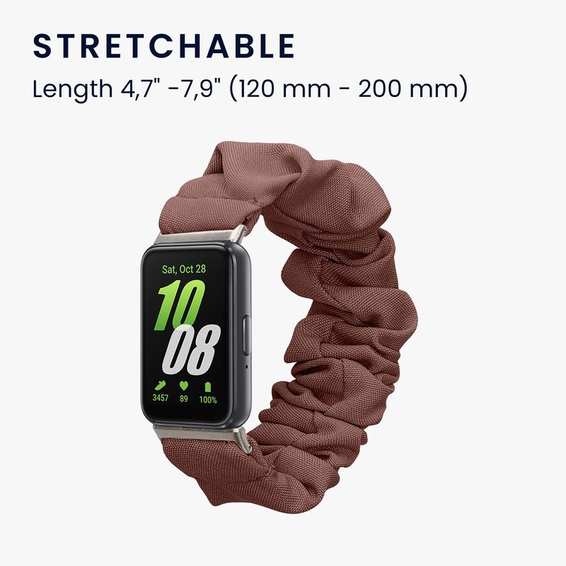 Laptop, Telefoane si Tablete - Wearables si gadgeturi - Wearables - Accesorii wearables - Curea pentru smartwatch Kwmobile pentru Samsung Galaxy Fit 3, material flexibil, bumbac, mov - Infinity.ro