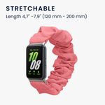 Laptop, Telefoane si Tablete - Wearables si gadgeturi - Wearables - Accesorii wearables - Curea pentru smartwatch Kwmobile pentru Samsung Galaxy Fit 3, material flexibil, bumbac, roz - Infinity.ro