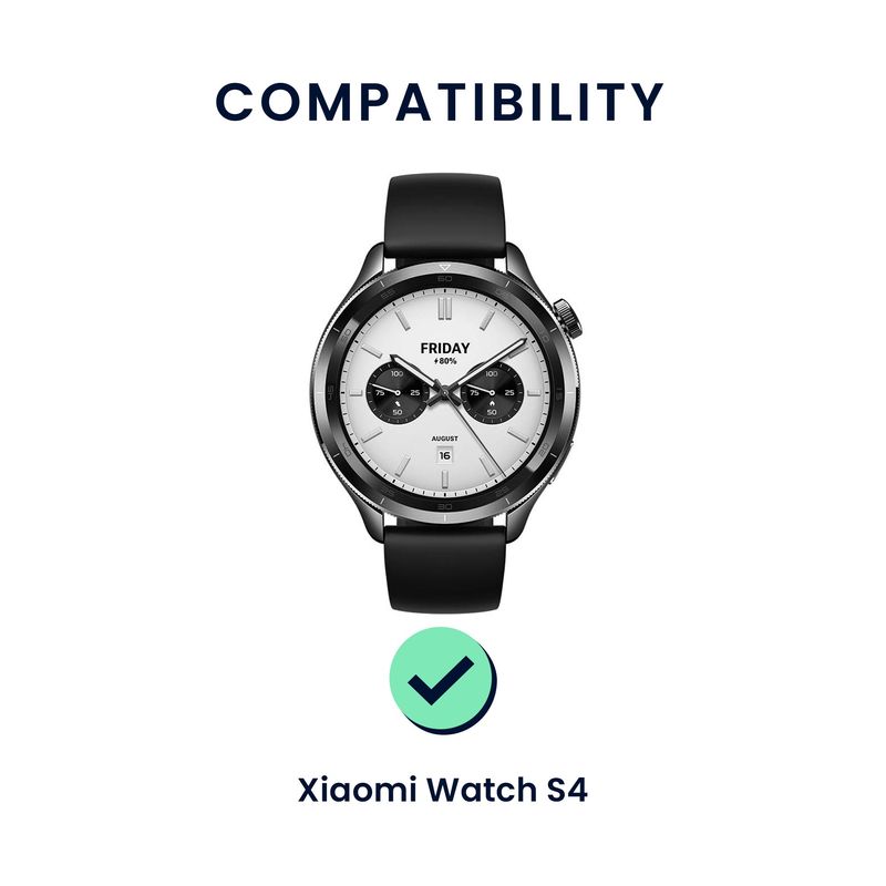 Laptop, Telefoane si Tablete - Wearables si gadgeturi - Wearables - Accesorii wearables - Set 2 curele pentru smartwatch Kwmobile pentru Xiaomi Watch S4, curea reglabila, silicon, negru, alb - Infinity.ro