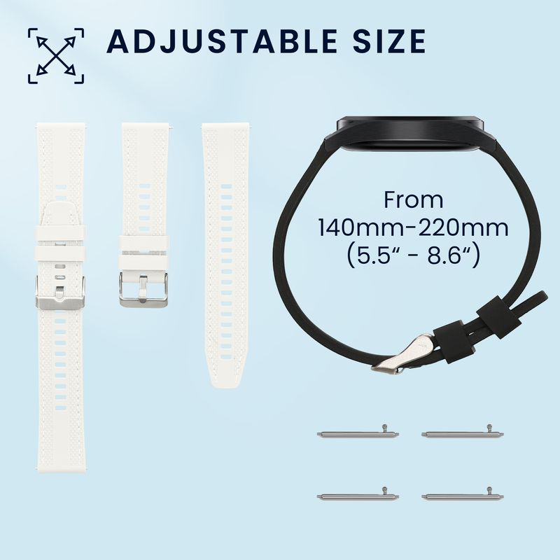 Laptop, Telefoane si Tablete - Wearables si gadgeturi - Wearables - Accesorii wearables - Set 2 curele pentru smartwatch Kwmobile pentru Xiaomi Watch S4, curea reglabila, silicon, negru, alb - Infinity.ro