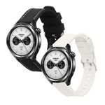 Laptop, Telefoane si Tablete - Wearables si gadgeturi - Wearables - Accesorii wearables - Set 2 curele pentru smartwatch Kwmobile pentru Xiaomi Watch S4, curea reglabila, silicon, negru, alb - Infinity.ro