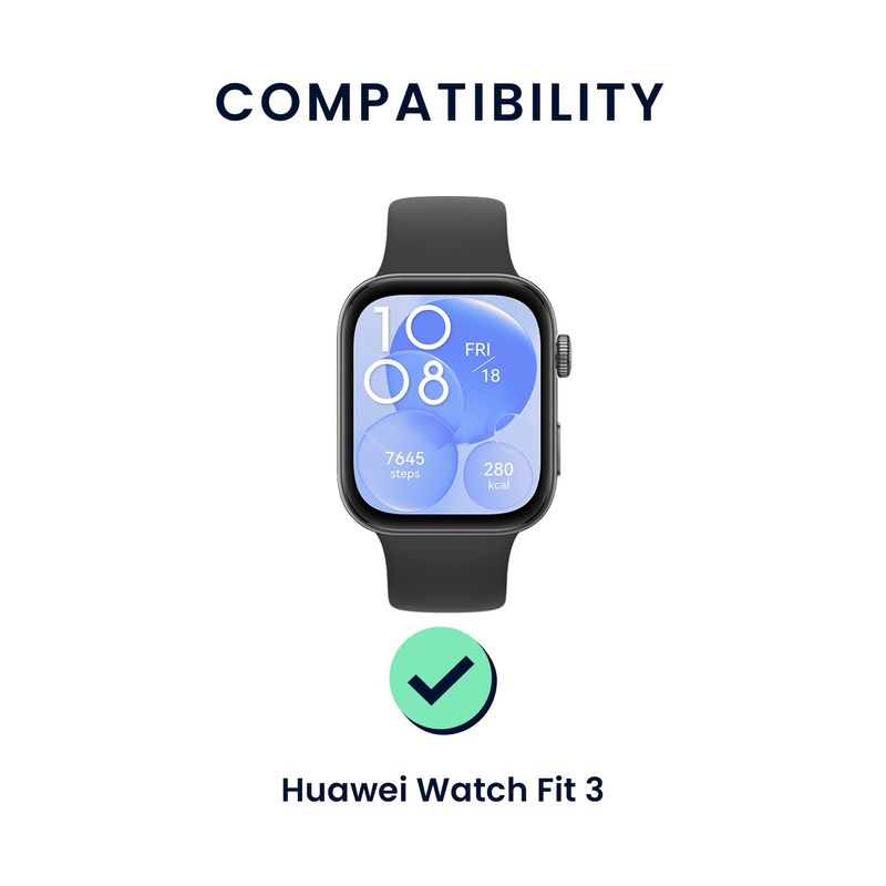 Laptop, Telefoane si Tablete - Wearables si gadgeturi - Wearables - Accesorii wearables - Set 2 curele pentru smartwatch Kwmobile pentru Huawei Watch Fit 3, curea reglabila, silicon, multicolor - Infinity.ro