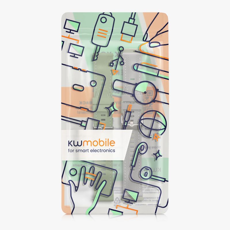 Laptop, Telefoane si Tablete - Wearables si gadgeturi - Wearables - Accesorii wearables - Set 2 curele pentru smartwatch Kwmobile pentru Xiaomi Watch S4, curea reglabila, silicon, verde, gri - Infinity.ro