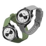 Laptop, Telefoane si Tablete - Wearables si gadgeturi - Wearables - Accesorii wearables - Set 2 curele pentru smartwatch Kwmobile pentru Xiaomi Watch S4, curea reglabila, silicon, verde, gri - Infinity.ro