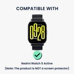 Laptop, Telefoane si Tablete - Wearables si gadgeturi - Wearables - Accesorii wearables - Set 2 rame pentru smartwatch Kwmobile pentru Xiaomi Redmi Watch 5 Active, antizgarieturi, plastic, transparent, negru - Infinity.ro