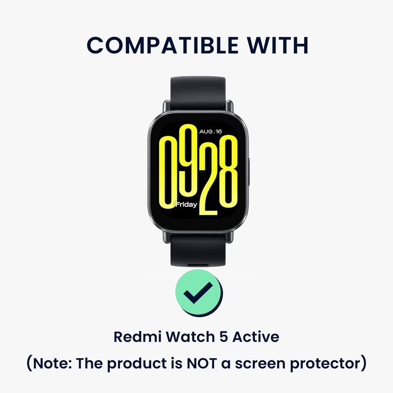 Laptop, Telefoane si Tablete - Wearables si gadgeturi - Wearables - Accesorii wearables - Set 2 rame pentru smartwatch Kwmobile pentru Xiaomi Redmi Watch 5 Active, antizgarieturi, plastic, transparent, negru - Infinity.ro