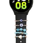 Laptop, Telefoane si Tablete - Wearables si gadgeturi - Wearables - Accesorii wearables - Set 5 curele pentru smartwatch Kwmobile, material flexibil, silicon, albastru, alb - Infinity.ro
