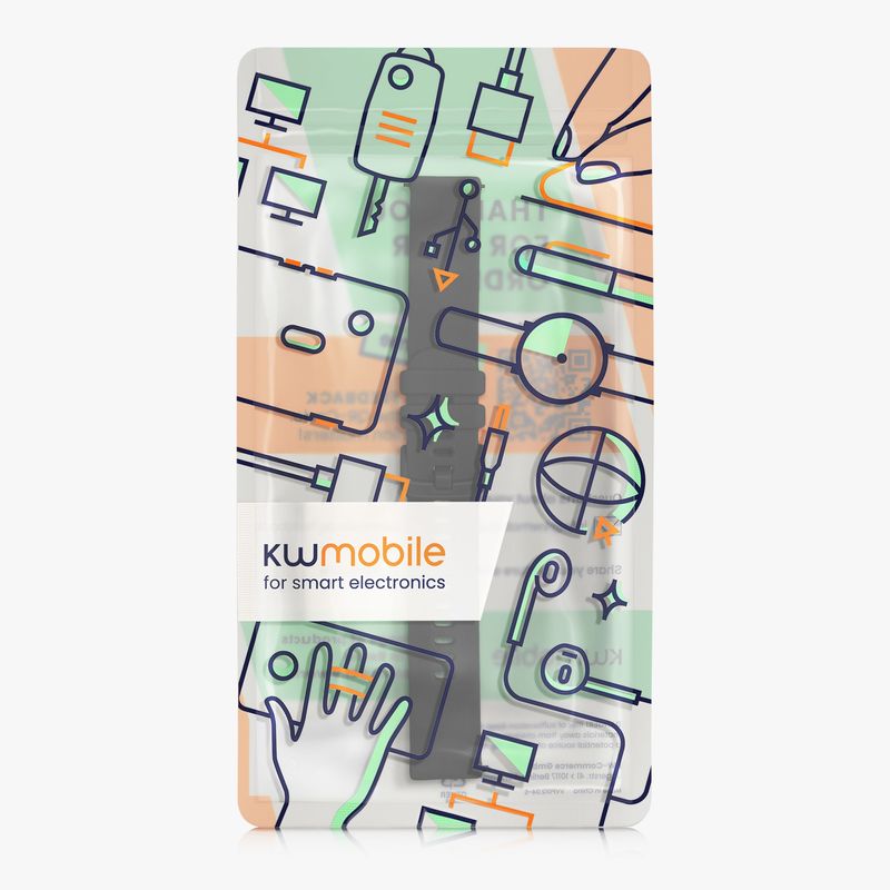 Laptop, Telefoane si Tablete - Wearables si gadgeturi - Wearables - Accesorii wearables - Curea pentru smartwatch Kwmobile pentru Garmin Venu Sq Music, Sq, curea reglabila, silicon, negru - Infinity.ro