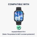 Laptop, Telefoane si Tablete - Wearables si gadgeturi - Wearables - Accesorii wearables - Set 2 rame pentru smartwatch Kwmobile pentru Huawei Watch Fit 4, antizgarieturi, plastic, transparent, negru - Infinity.ro
