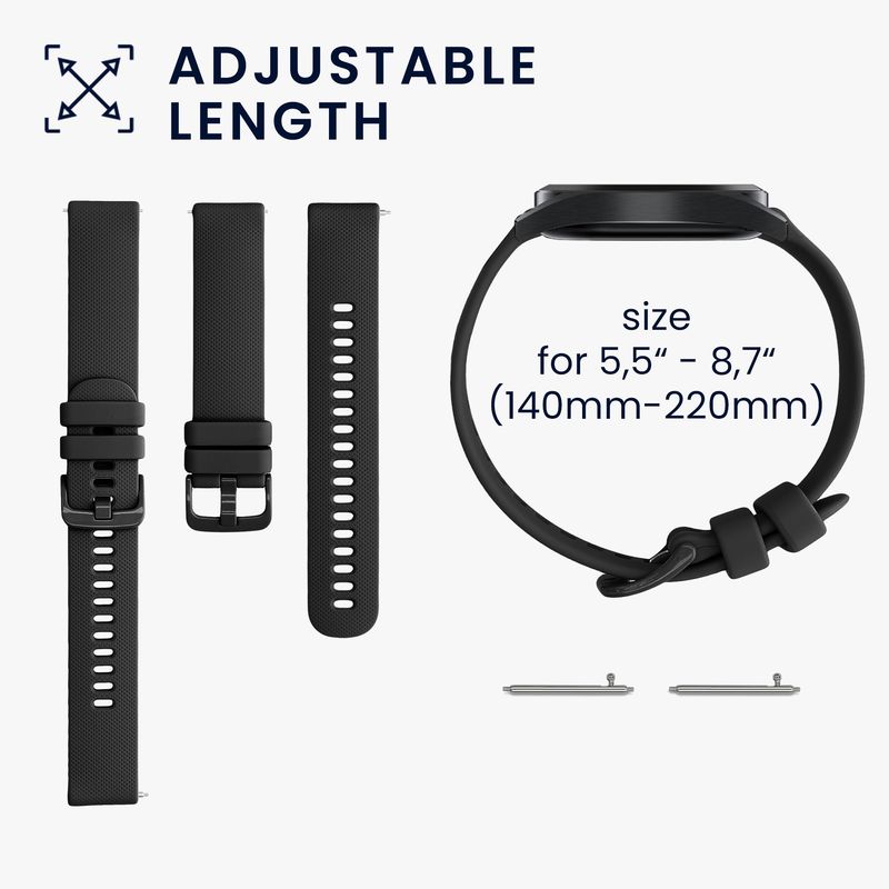 Laptop, Telefoane si Tablete - Wearables si gadgeturi - Wearables - Accesorii wearables - Curea pentru smartwatch Kwmobile pentru Garmin Venu Sq Music, Sq, curea reglabila, silicon, negru - Infinity.ro