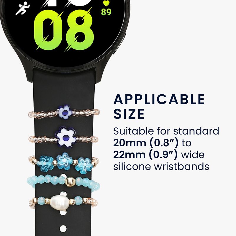 Laptop, Telefoane si Tablete - Wearables si gadgeturi - Wearables - Accesorii wearables - Set 5 curele pentru smartwatch Kwmobile, material flexibil, silicon, albastru, alb - Infinity.ro