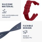 Laptop, Telefoane si Tablete - Wearables si gadgeturi - Wearables - Accesorii wearables - Set 2 curele pentru smartwatch Kwmobile pentru Garmin Lily Sport, curea reglabila, silicon, gri, rosu - Infinity.ro
