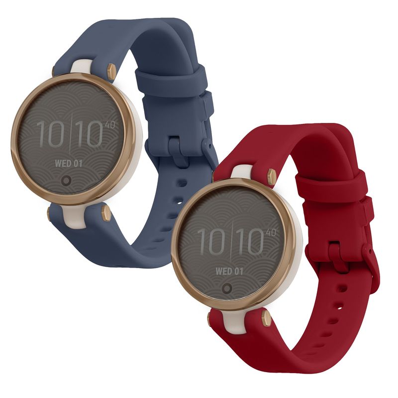 Laptop, Telefoane si Tablete - Wearables si gadgeturi - Wearables - Accesorii wearables - Set 2 curele pentru smartwatch Kwmobile pentru Garmin Lily Sport, curea reglabila, silicon, gri, rosu - Infinity.ro