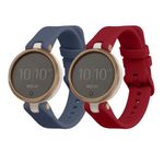 Laptop, Telefoane si Tablete - Wearables si gadgeturi - Wearables - Accesorii wearables - Set 2 curele pentru smartwatch Kwmobile pentru Garmin Lily Sport, curea reglabila, silicon, gri, rosu - Infinity.ro