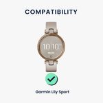 Laptop, Telefoane si Tablete - Wearables si gadgeturi - Wearables - Accesorii wearables - Set 2 curele pentru smartwatch Kwmobile pentru Garmin Lily Sport, curea reglabila, silicon, gri, rosu - Infinity.ro