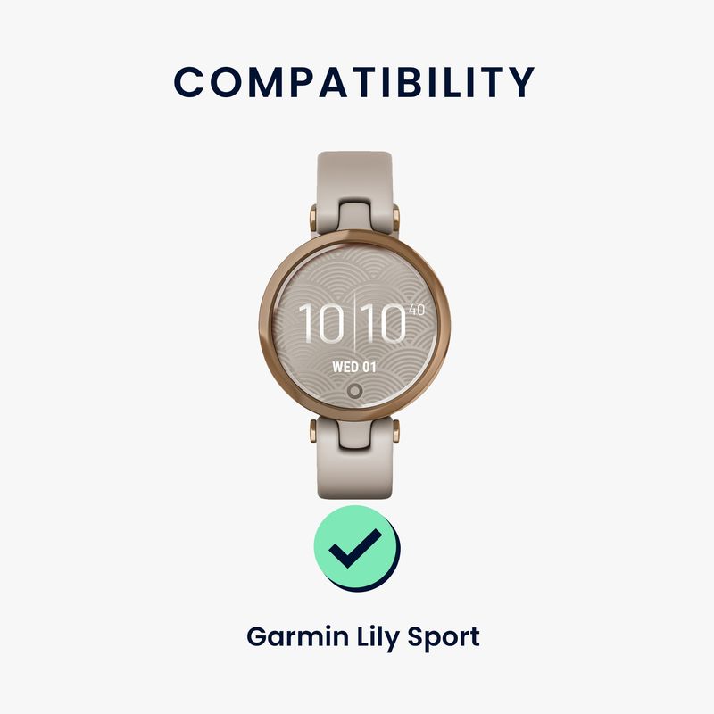 Laptop, Telefoane si Tablete - Wearables si gadgeturi - Wearables - Accesorii wearables - Set 2 curele pentru smartwatch Kwmobile pentru Garmin Lily Sport, curea reglabila, silicon, gri, rosu - Infinity.ro