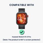 Laptop, Telefoane si Tablete - Wearables si gadgeturi - Wearables - Accesorii wearables - Set 2 rame pentru smartwatch Kwmobile pentru Huawei Watch Fit 4 Pro, antizgarieturi, plastic, transparent, negru - Infinity.ro