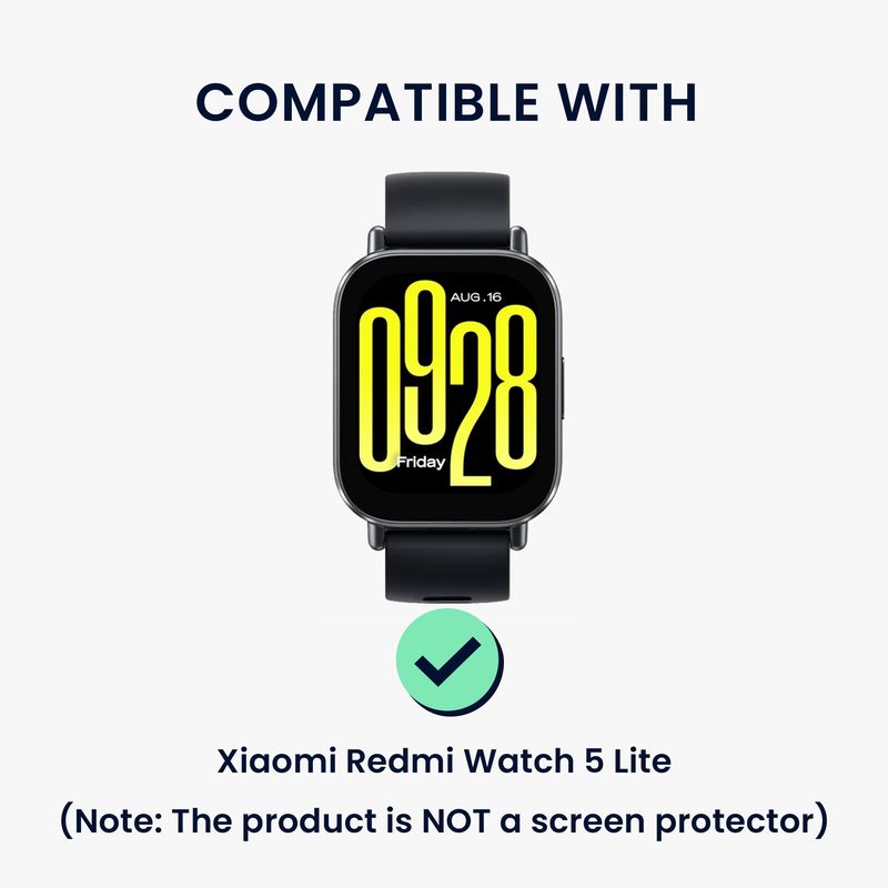Laptop, Telefoane si Tablete - Wearables si gadgeturi - Wearables - Accesorii wearables - Set 2 rame pentru smartwatch Kwmobile pentru Xiaomi Redmi Watch 5 Lite, antizgarieturi, plastic, transparent, negru - Infinity.ro
