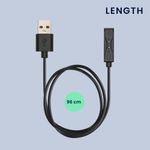 Laptop, Telefoane si Tablete - Wearables si gadgeturi - Wearables - Accesorii wearables - Cablu alimentare Kwmobile pentru Coros Rate Monitor, incarcare, plastic, negru - Infinity.ro