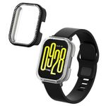 Laptop, Telefoane si Tablete - Wearables si gadgeturi - Wearables - Accesorii wearables - Set 2 rame pentru smartwatch Kwmobile pentru Xiaomi Redmi Watch 5 Lite, antizgarieturi, plastic, transparent, negru - Infinity.ro